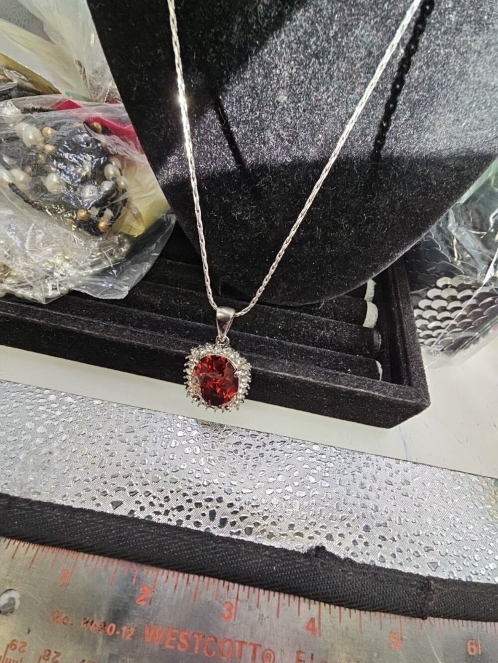 Necklace 22"inch Silvertone Lobster Clasp